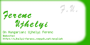 ferenc ujhelyi business card